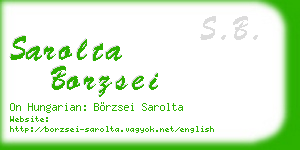 sarolta borzsei business card