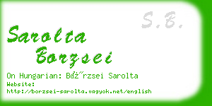 sarolta borzsei business card